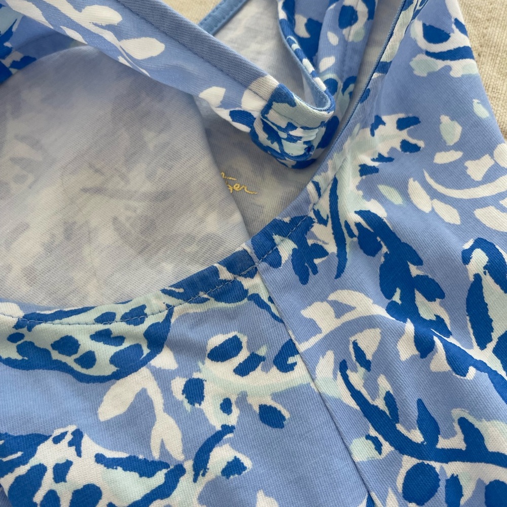 Lilly Pulitzer Kristen dress size large in turtley awesome blue sea turtles - Picture 4 of 6